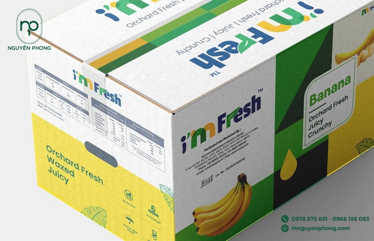 Mẫu thùng carton đựng chuối thân thiện với môi trường